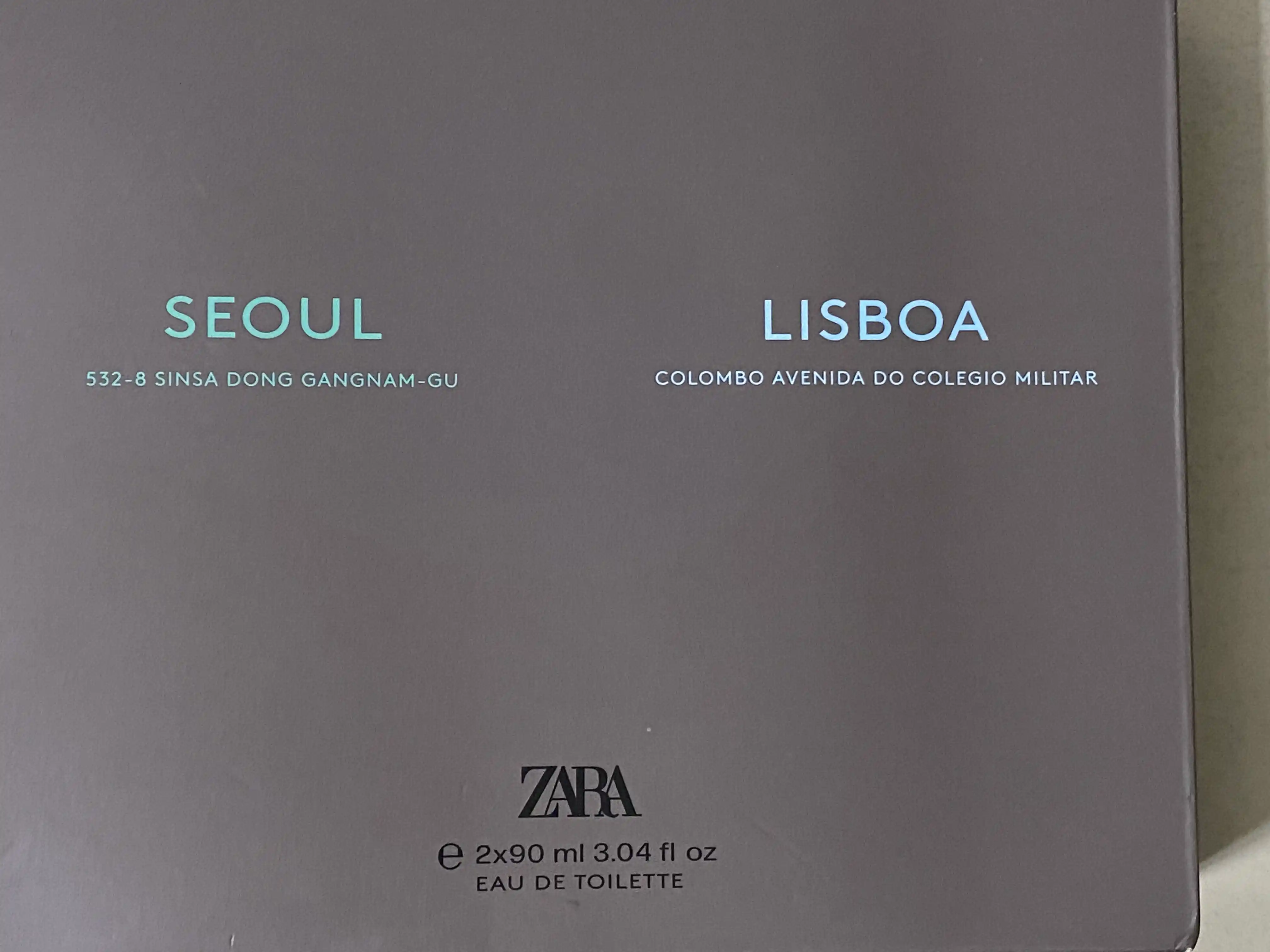 Zara Seoul va Lisboa erkaklar atirlari to'plami