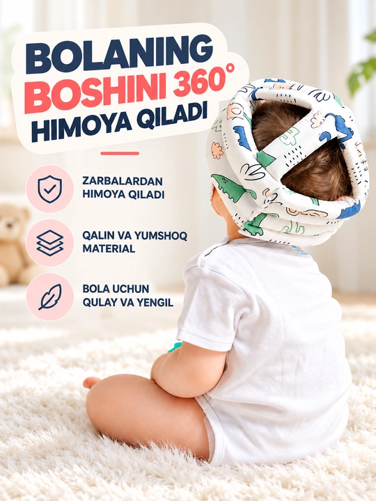 Защитный шлем для детей, мягкий головной убор 360°, повседневный для ползания и ходьбы