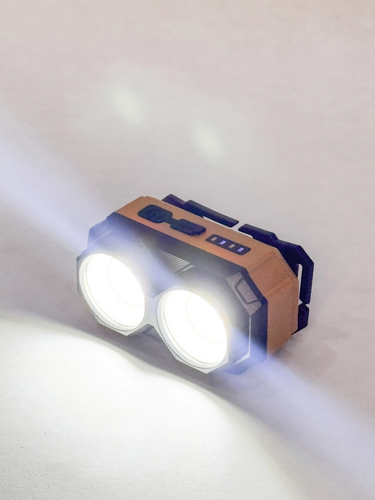 KX-008 akkumulyator va USB quvvatlagichli LED COB peshona chirog‘i