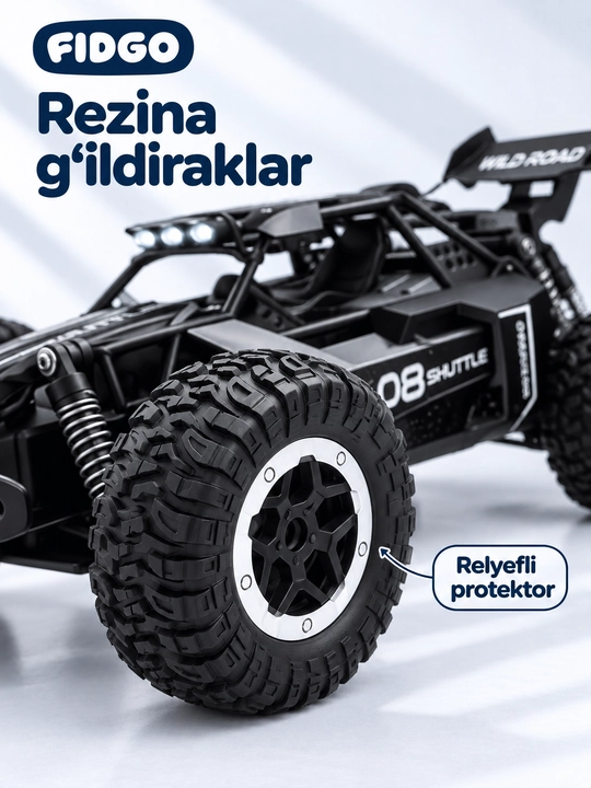 Radio orqali boshqariladigan mashina, tezligi 15 km/soat