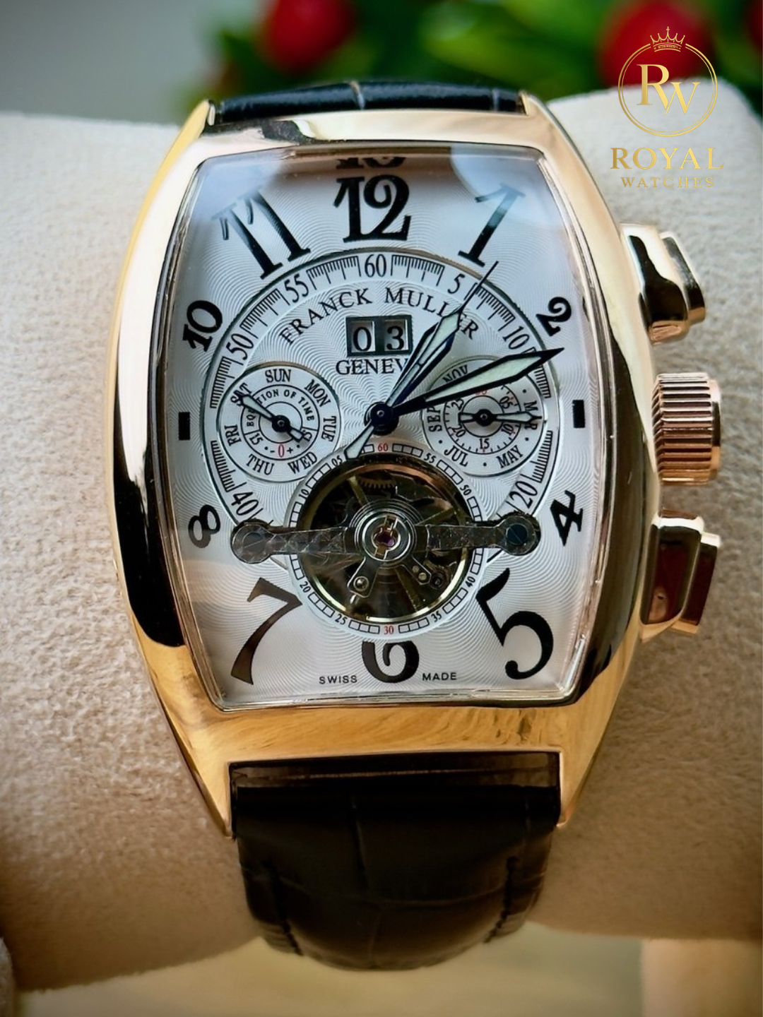 Erkaklar uchun mexanik qo‘l soati Franck Muller Geneve, avtomatik, sovg‘a qutisi