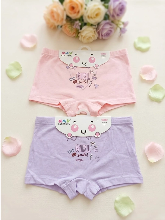 Трусики хлопковые детские для девочек, L (2-4 года) и XL (5-7 лет) - 