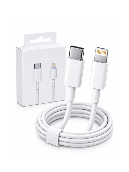USB-C dan Lightning kabel, 1 metr, zaryadlash va ma’lumot uzatish uchun