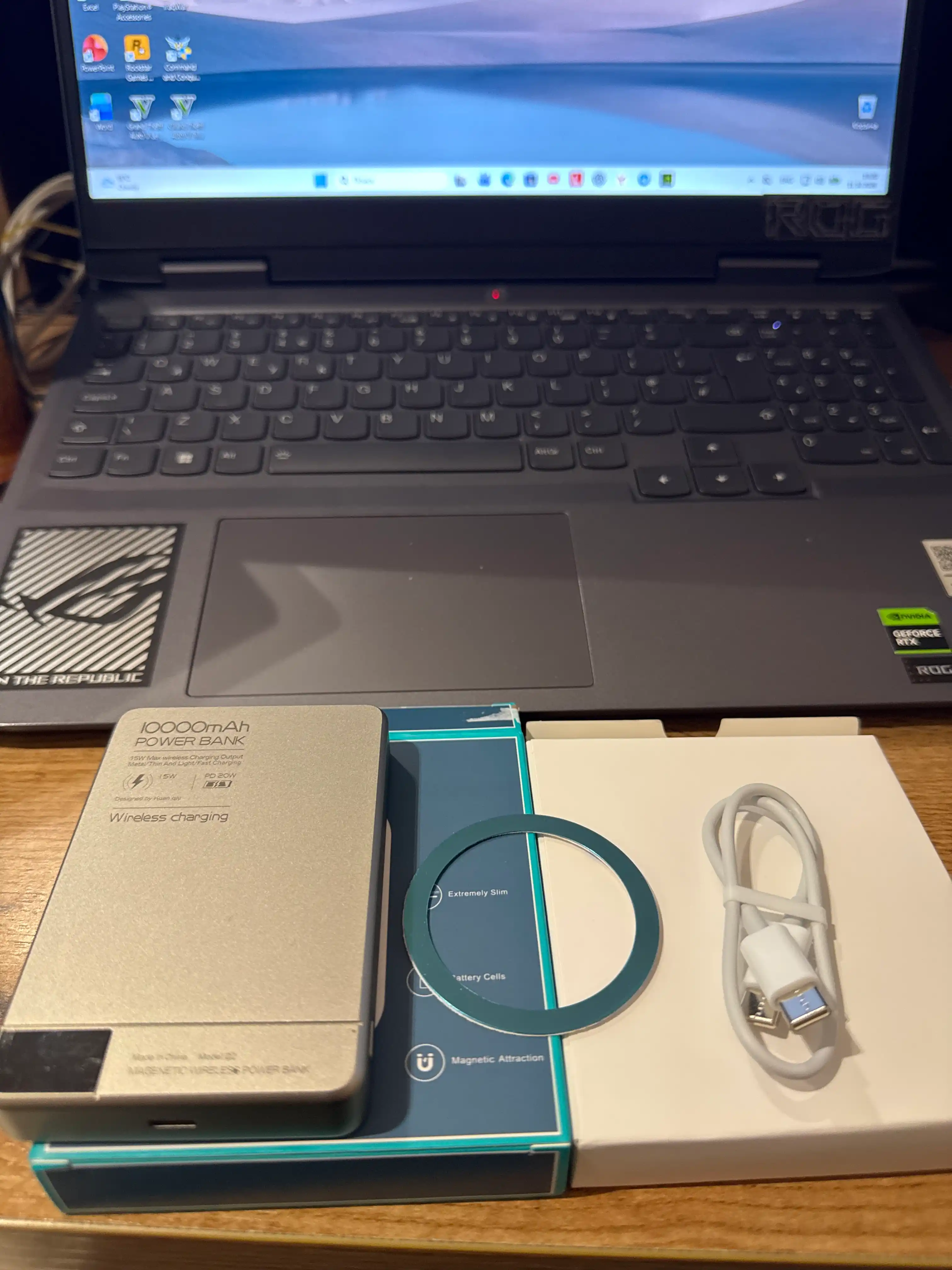 Беспроводной внешний аккумулятор MagSafe Power Bank, тонкий беспроводной повербанк