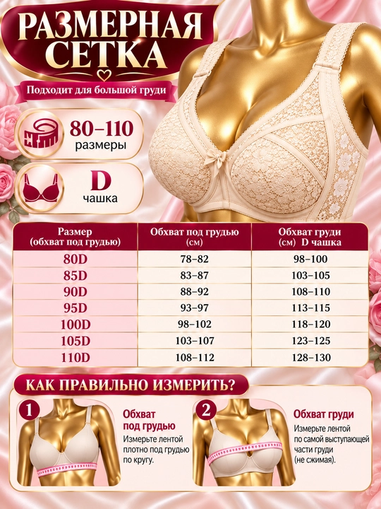 LannyModeAyollar uchun simsiz to‘rli byustgalter yumshoq chashka katta o‘lchamlar 80–110D