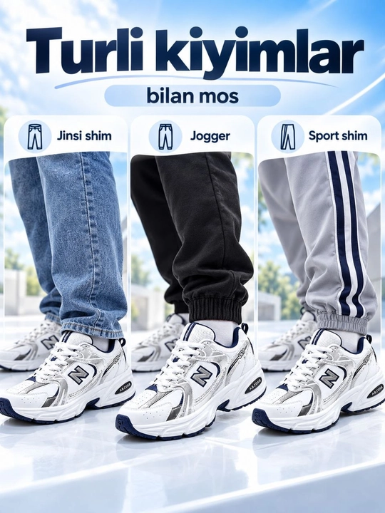 New Balance 530 erkaklar va ayollar yengil, sport, kundalik krossovkalari