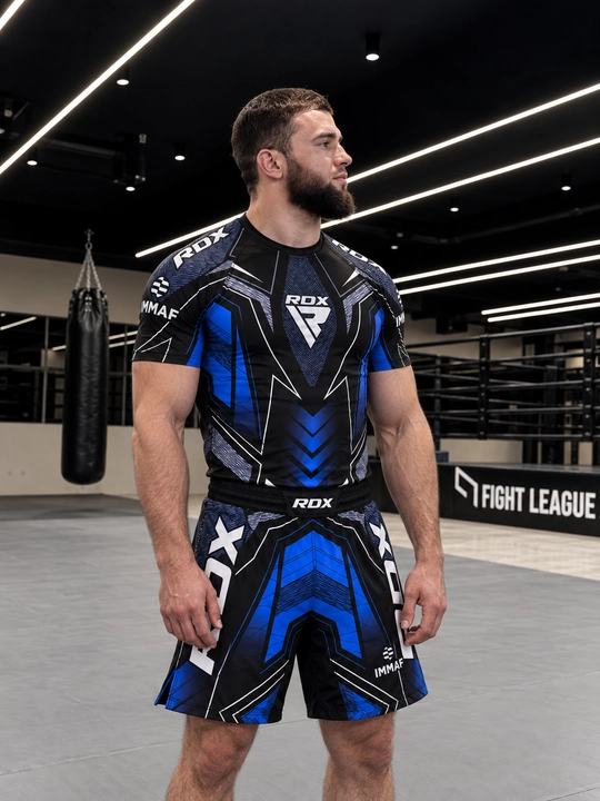 Erkaklar uchun MMA va BJJ uchun RDX IMMAF to‘plami, rashgard va shortiklar, S-3XL - 