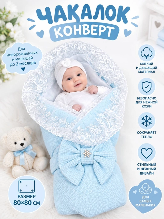 Конверт-одеяло для новорожденных, удобный конверт, уютный плед, конверт-одеяло