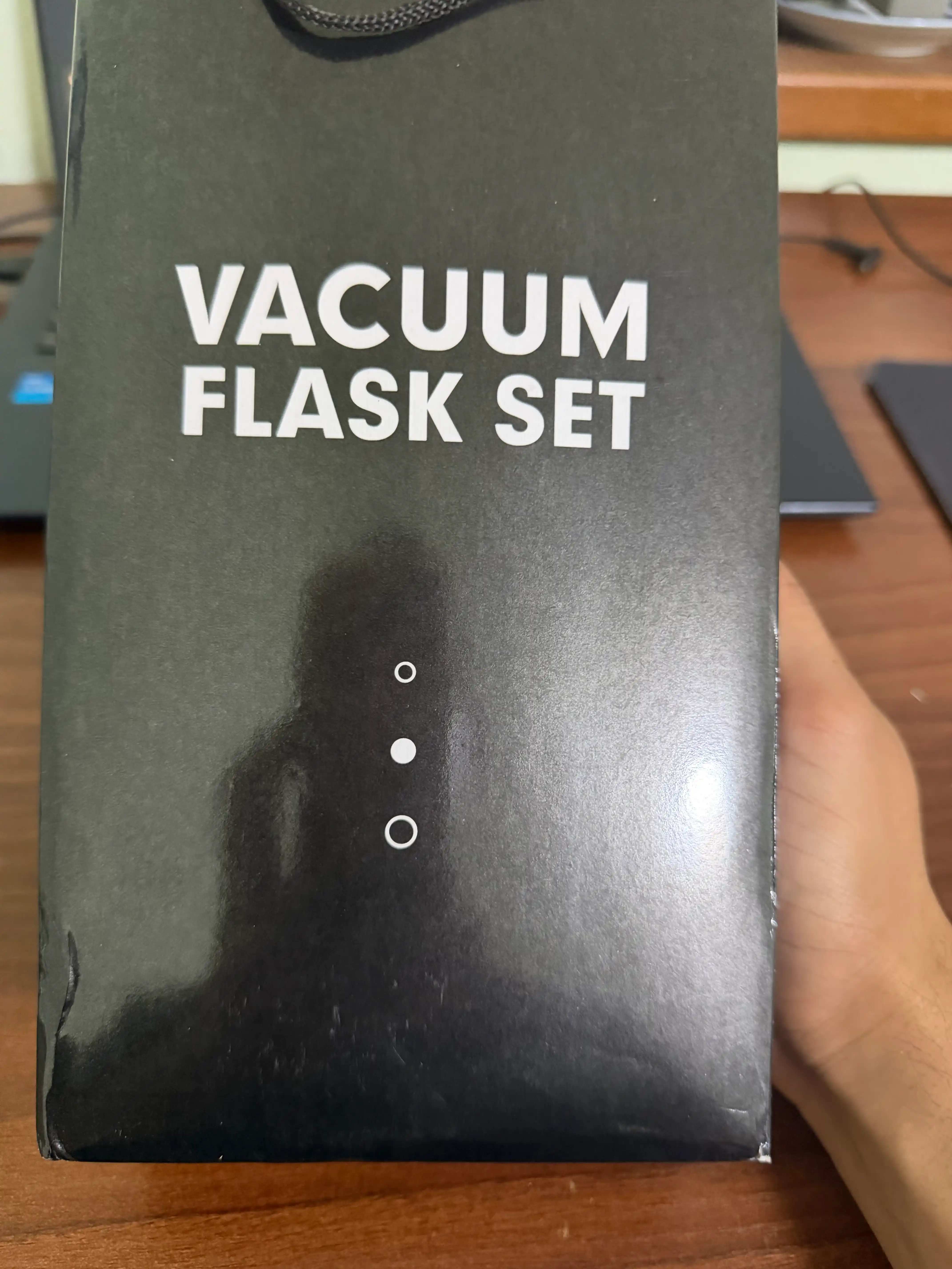 Ichimliklar uchun termos-termokrujka, 3 ta finjonli sovg‘a to‘plami, 500 ml