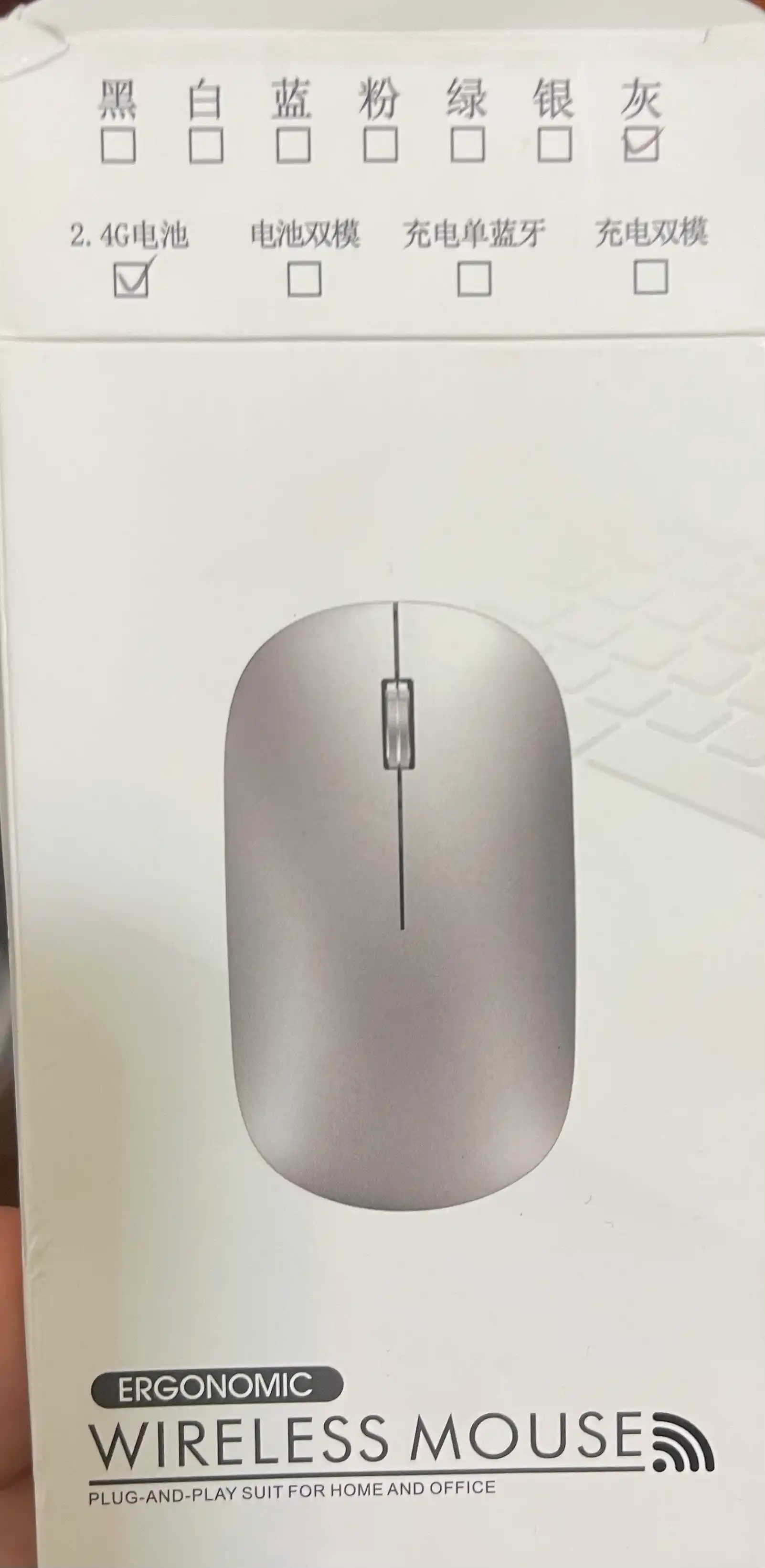 Simsiz sichqoncha, jim sichqoncha 2.4G noutbuk va kompyuter uchun, Type-C zaryad
