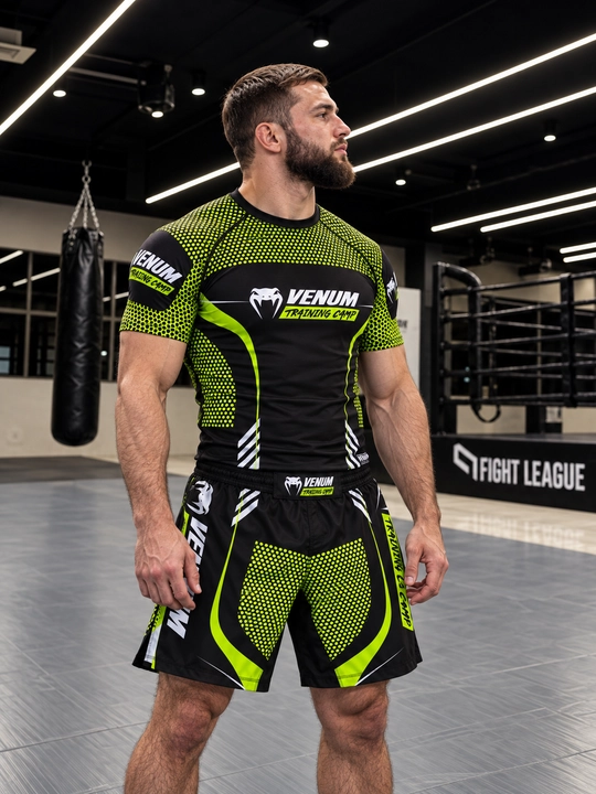 MMA va fitnes mashg‘ulotlari uchun Venum erkaklar rashgard va shortiklar sport to‘plami - 