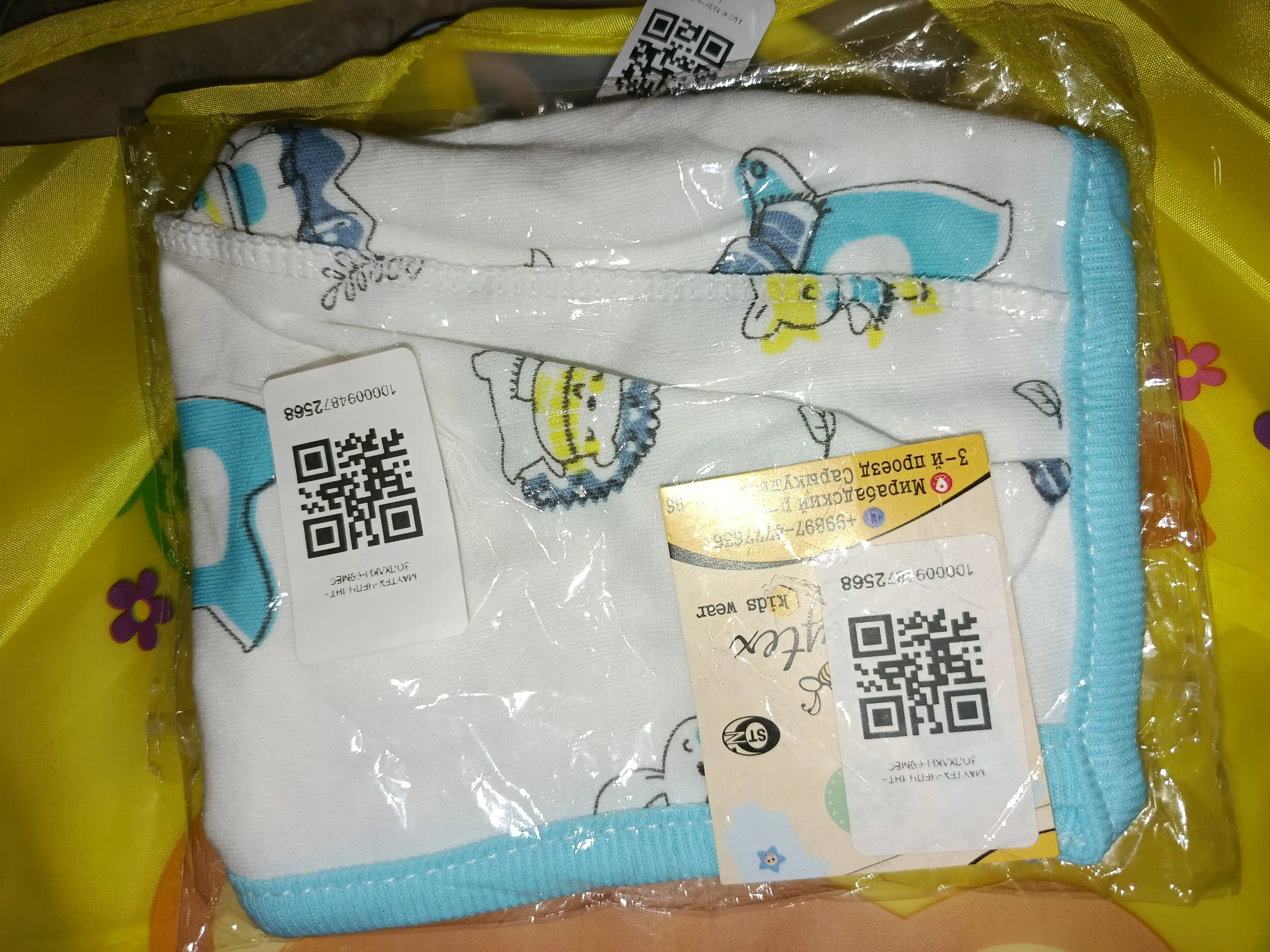 Yangi tug‘ilganlar uchun chepchik, interlok, 100% paxta