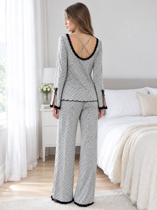 Pijama ayollar uchun ikkilik, havo o'tkazuvchi yumshoq mato, tungi kiyim