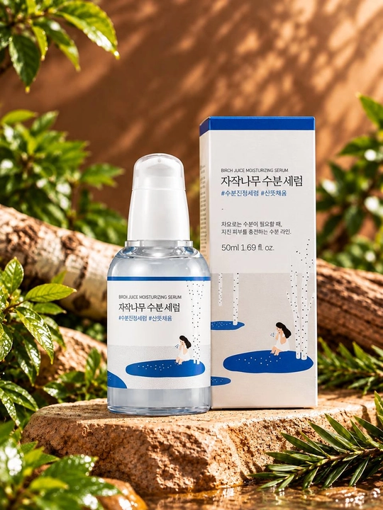 Ultranamlaydigan tinchlantiruvchi zardob Round Lab Birch Juice Moisturizing Serum, 50 ml