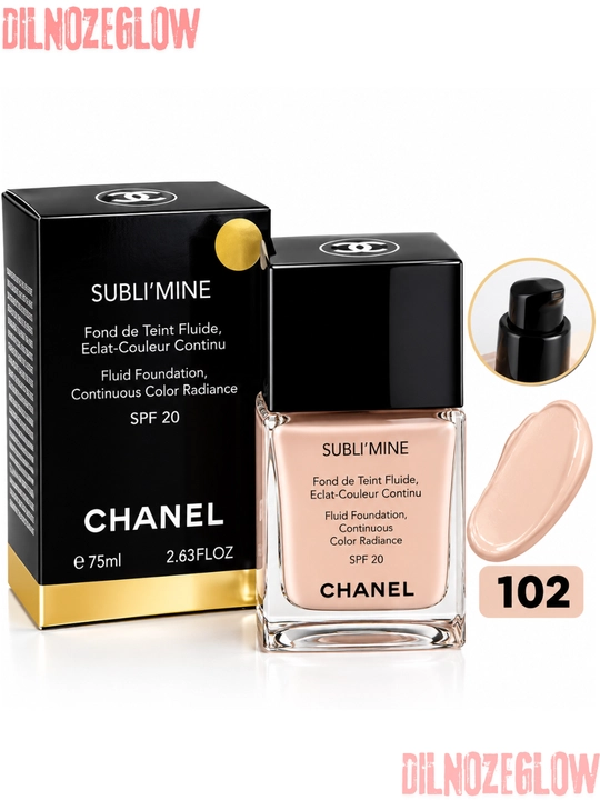 CHANEL Sublimine tonal krem, tanalka, yuz uchun tonal asos, SPF 20, tekis qoplama, 75ml