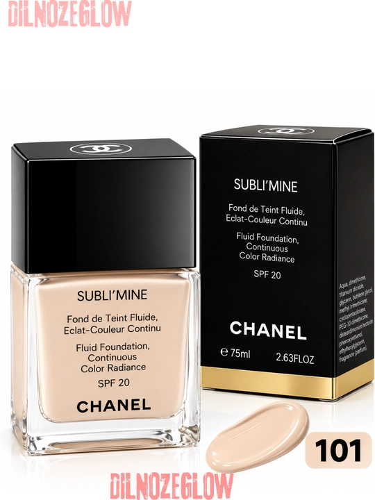 CHANEL Sublimine tonal krem, tanalka, yuz uchun tonal asos, SPF 20, tekis qoplama, 75ml