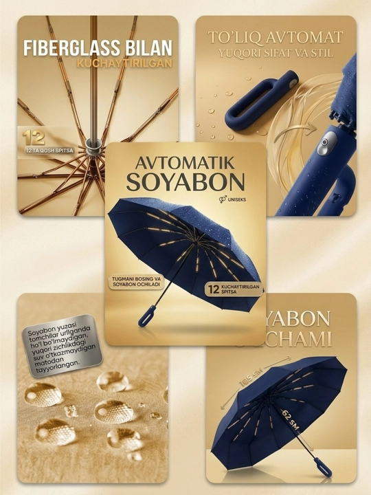 Ayollar va erkaklar uchun avtomatik soyabon