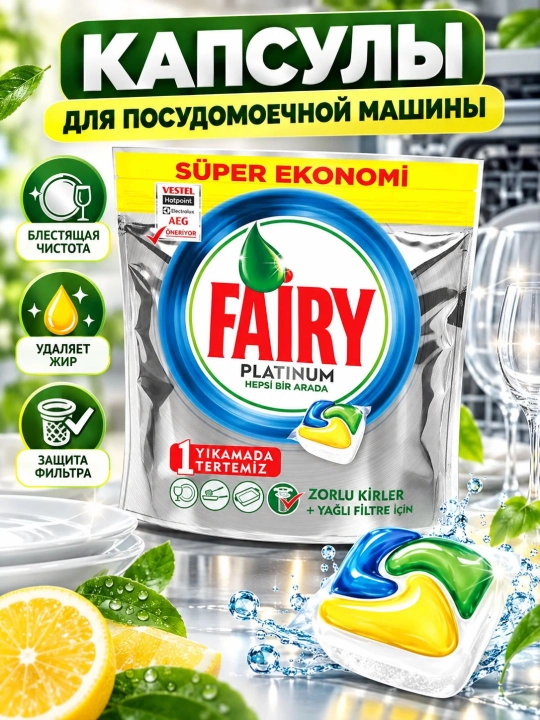 Таблетки для посудомоечных машин Platinum - 