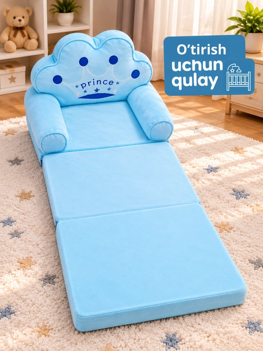 Bolalar uchun yumshoq ochiladigan kreslo krovat bolalar uchun