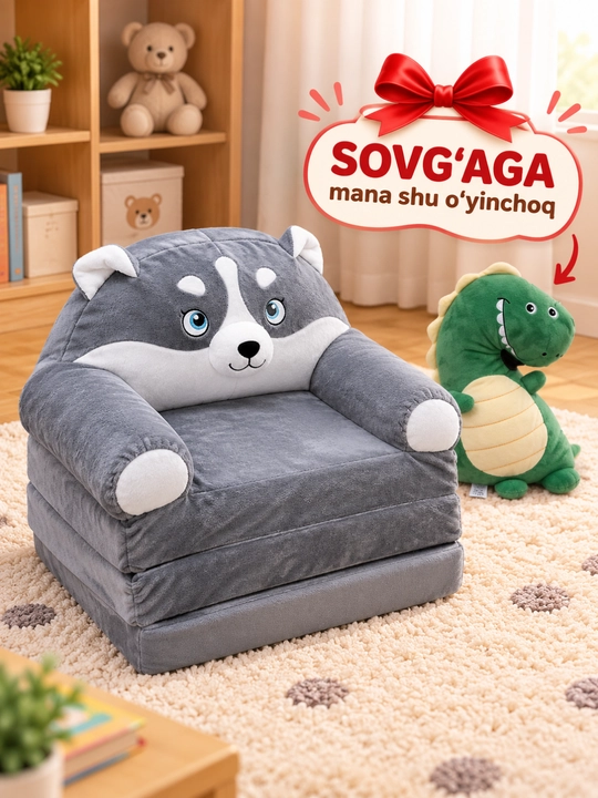 Bolalar uchun yumshoq ochiladigan kreslo krovat bolalar uchun