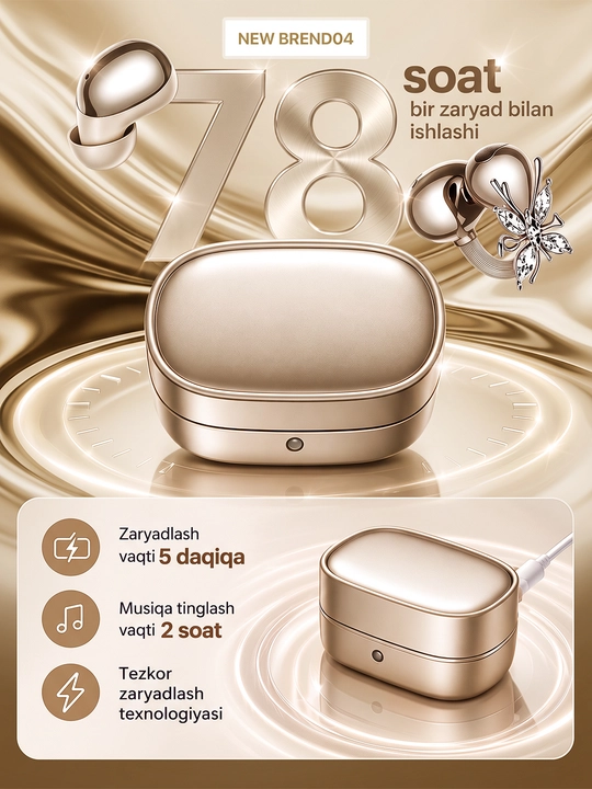 4 в 1, AI беспроводные наушники, современные наушники, TWS Bluetooth 6.0, Type-C