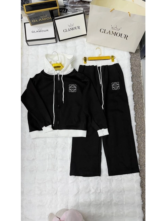 Ayollar sport kiyimi kostyumi hudi va shim qishki, issiq oversize - 