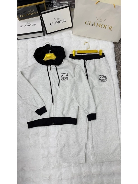 Ayollar sport kiyimi kostyumi hudi va shim qishki, issiq oversize - 