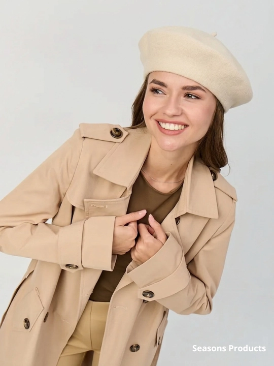Ayollar uchun beretka, qizlar uchun bosh kiyim, kuzgi va qishki beret