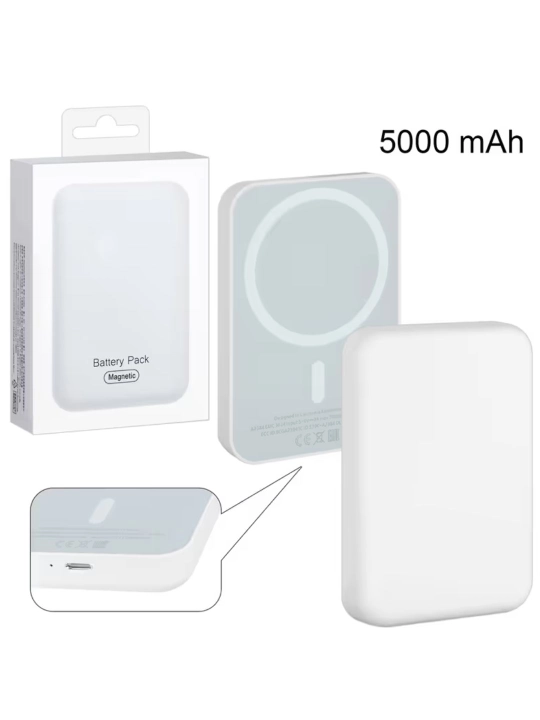 Tashqi batareya MagSafe Battery Pack iPhone uchun, 5000 mAh - 