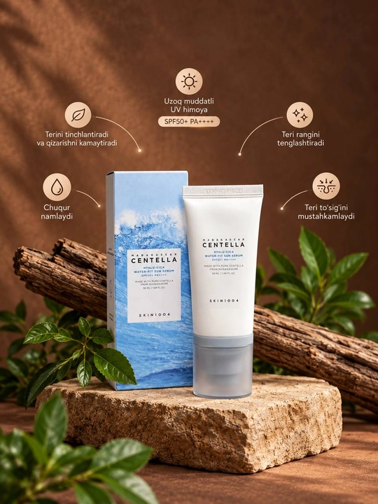 Quyoshdan krem SKIN1004 Madagascar Centella Hyalu-Cica Water-Fit SPF50/PA++++, 50 ml
