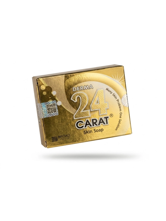 Мыло Derma 24 Carat с 24K золотом, для проблемной кожи лица и тела, сияние и красоты