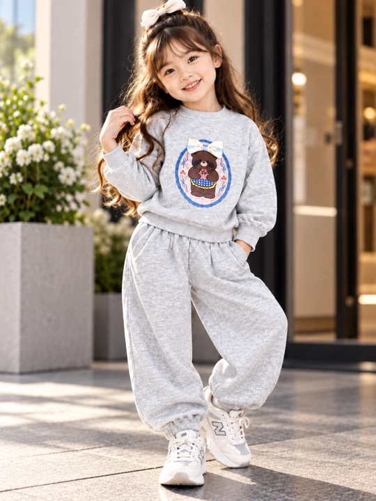 Спортивный костюм для девочки 2-6 лет, худи и широкие брюки, двойка для девочек, костюм - 