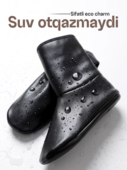 Erkaklar va ayollar uchun maxsi, ekoteridan tikilgan issiq qishki va kuzgi mahsi paypoqlari