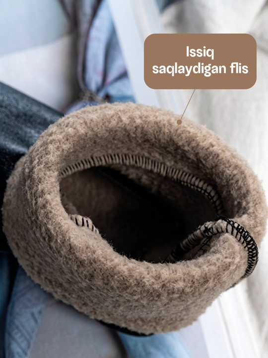 Erkaklar va ayollar uchun maxsi, ekoteridan tikilgan issiq qishki va kuzgi mahsi paypoqlari