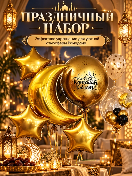 Набор воздушных шаров, для украшения праздника Рамадан - 