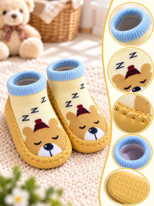Детские носки для младенцев, нескользящие пинетки 1-2 лет