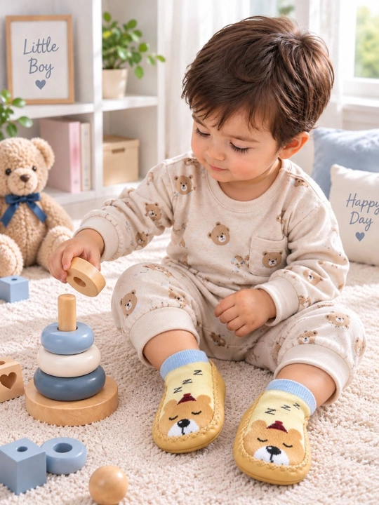 Детские носки для младенцев, нескользящие пинетки 1-2 лет