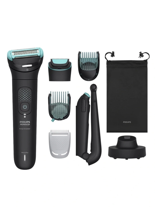 Philips Body Groomer 7000 BG7480/50 erkaklar tana trimmeri,suvga chidamli,nasadkalar bilan