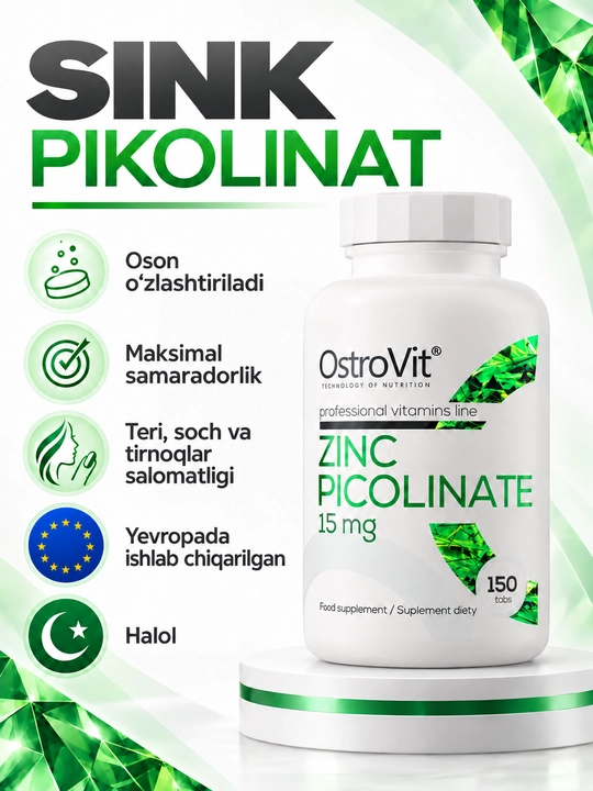 OstroVit Zinc Picolinate 150 tabletka - 