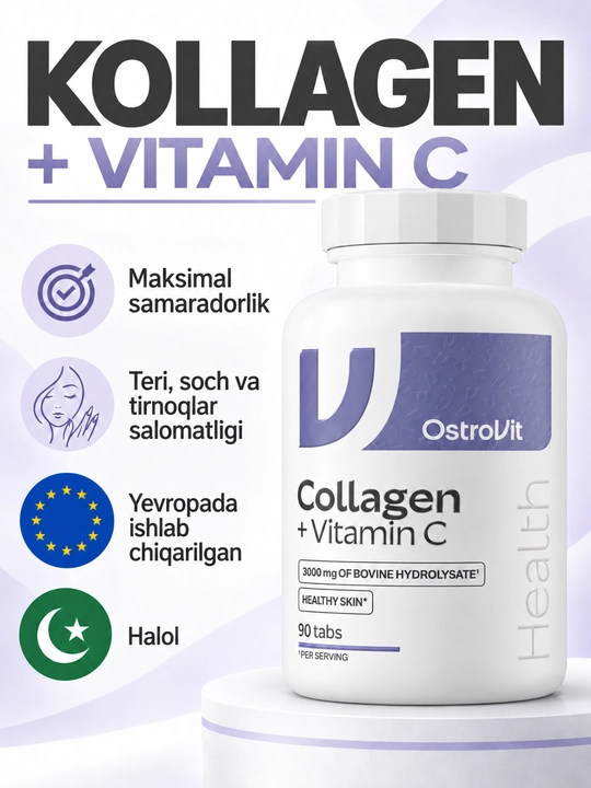 OstroVit Kollagen + Vitamin C 90 tabletka - 