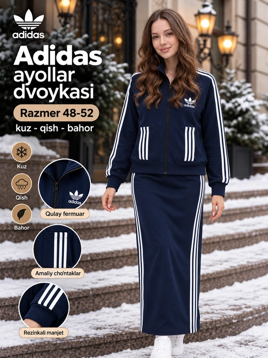 Ayollar kuzgi kiyimi, Adidas ayollar dvoykasi, Razmer standart  48-52 - 