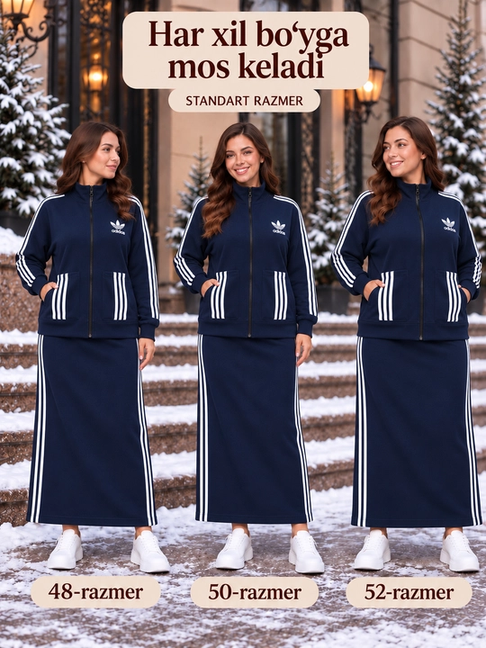 Ayollar kuzgi kiyimi, Adidas ayollar dvoykasi, Razmer standart  48-52