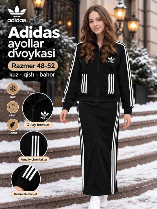 Ayollar kuzgi kiyimi, Adidas ayollar dvoykasi, Razmer standart  48-52 - 