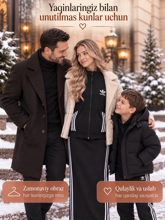 Ayollar kuzgi kiyimi, Adidas ayollar dvoykasi, Razmer standart  48-52