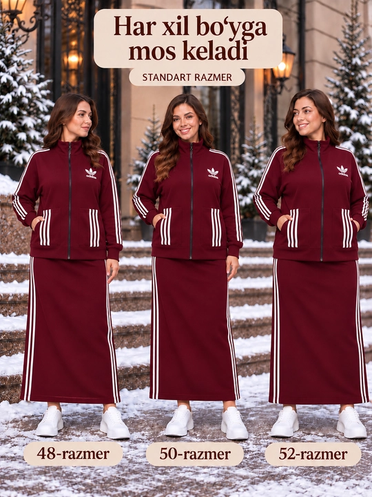 Ayollar kuzgi kiyimi, Adidas ayollar dvoykasi, Razmer standart  48-52