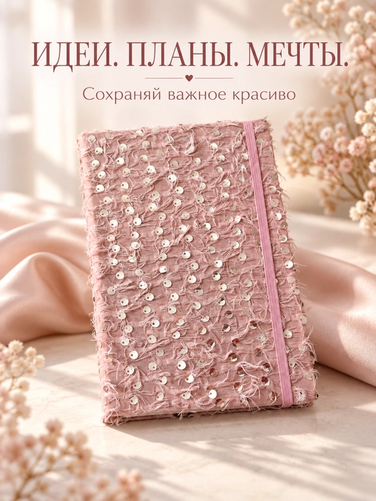 Payetkali chiziqli rezinkali bloknot