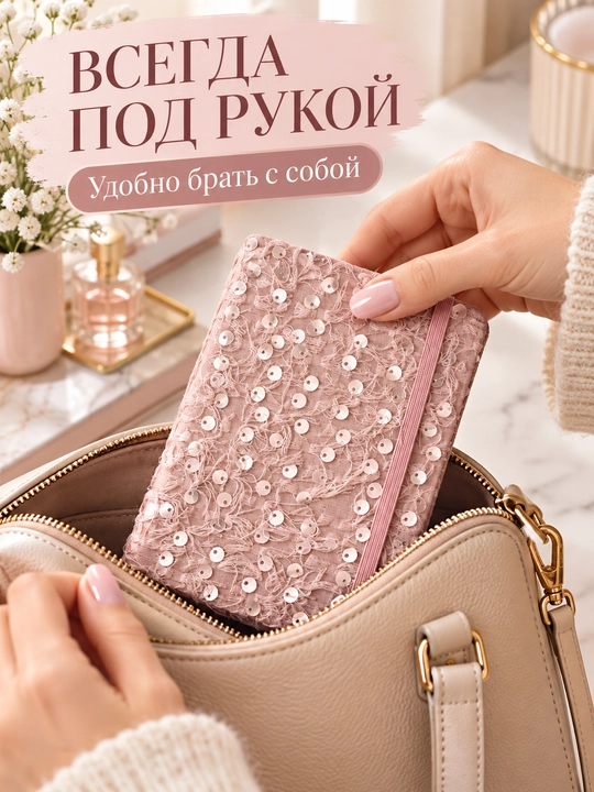 Payetkali chiziqli rezinkali bloknot