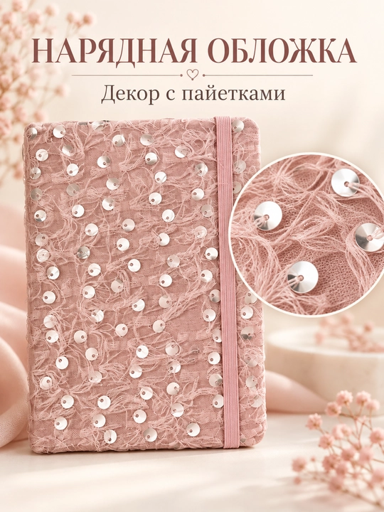 Payetkali chiziqli rezinkali bloknot