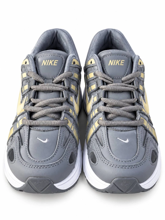 Ayollar uchun Nike P-6000 uslubidagi kulrang va oltinrang krossovkalar