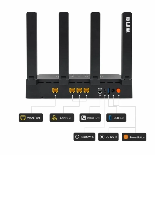 AX3000 XPON WAN va GPON router Uztelecomga mos